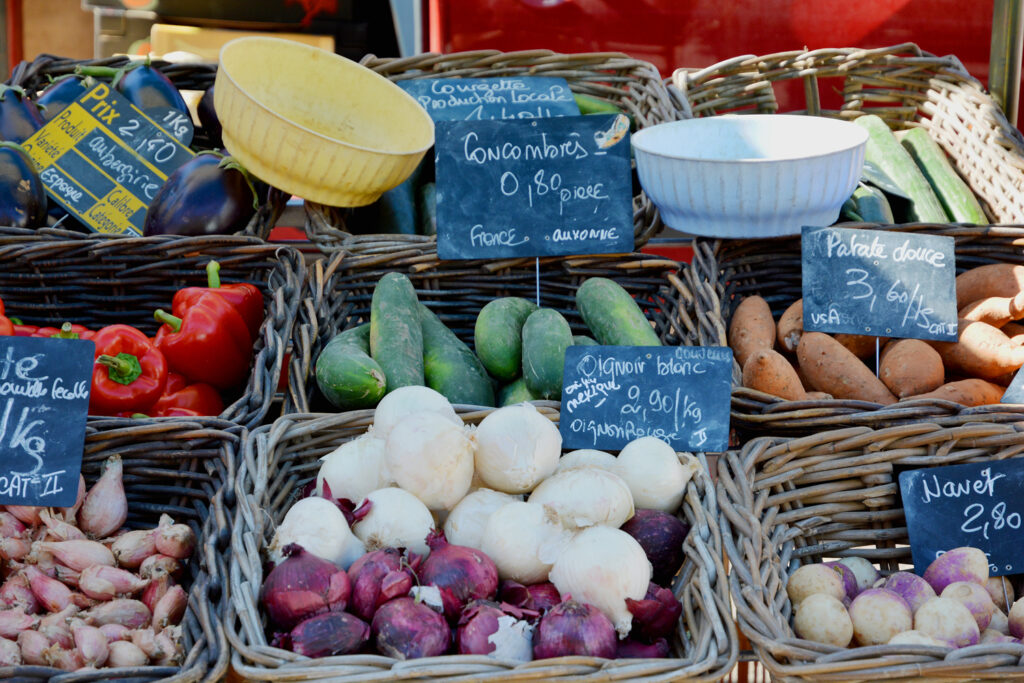 Verse groenten op de markt - zuid-Frankrijk